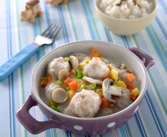 奶醬蘑菇豬肉丸