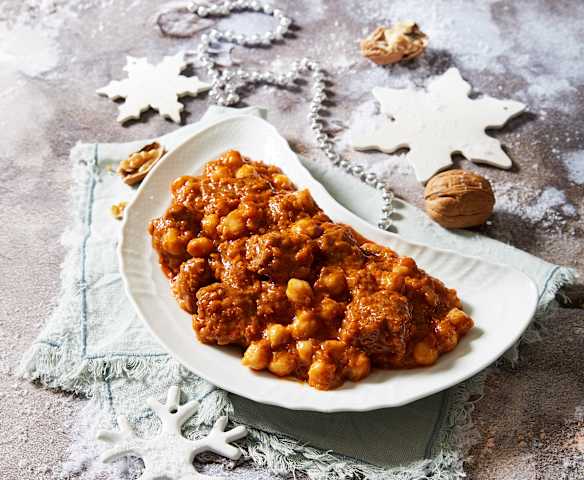 Spezzatino di guancia e ceci