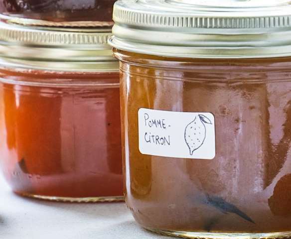 Confiture pomme et citron à la vanille