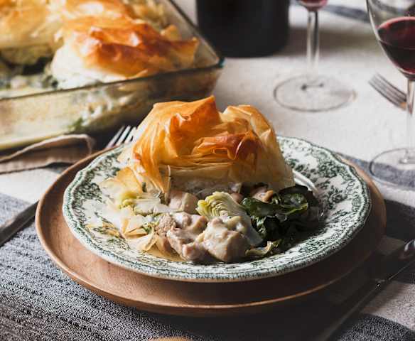 Pastel crujiente de cordero