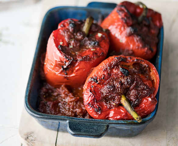 Stuffed Peppers with Tomato Sauce