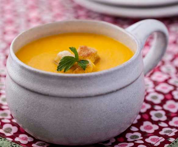 Creme de cenoura e gengibre
