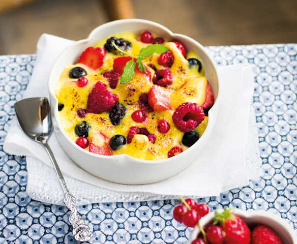 Gratin au sabayon et aux fruits rouges