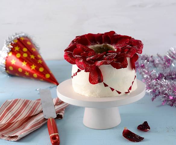 玫瑰花茶戚風蛋糕