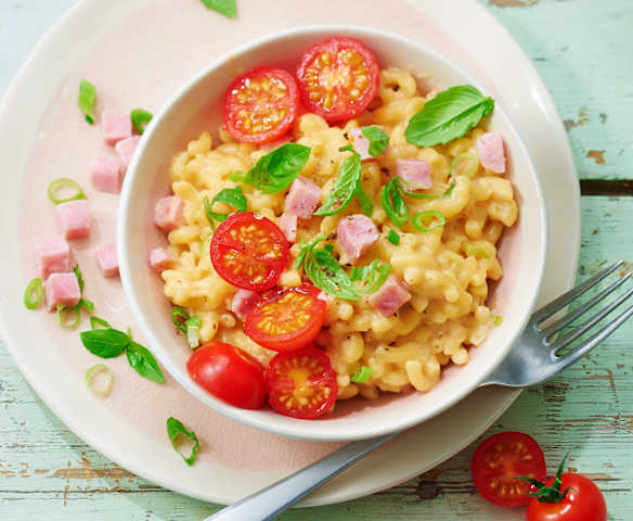 One pot coquillettes au jambon cerise