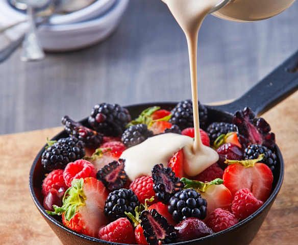 Sabayón de fresa y frutos rojos