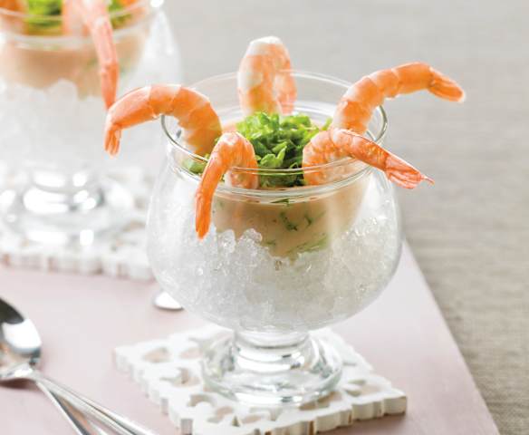 Camarão com molho cocktail