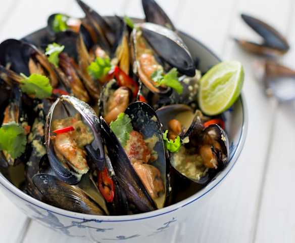 Asian-style mussels