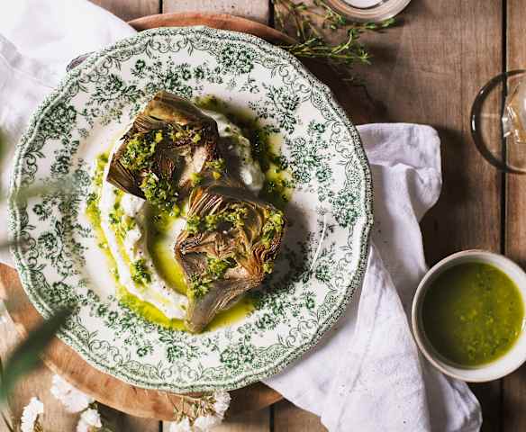 Alcachofas con gremolata