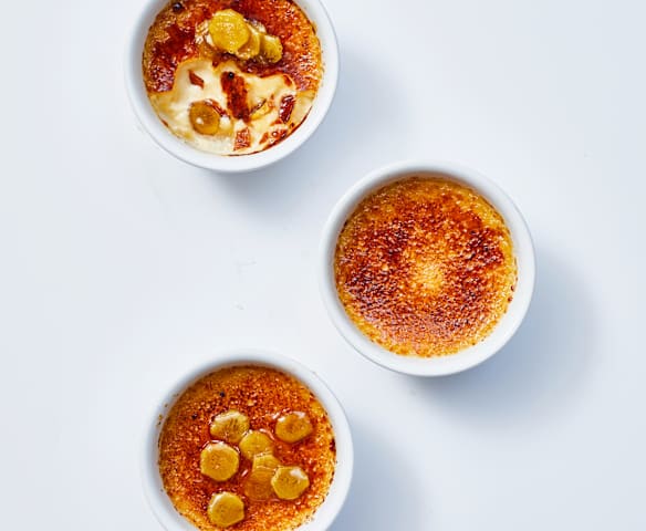 Gebrannte Kokoscreme mit kandiertem Ingwer