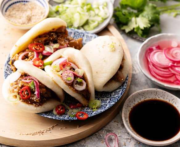 Bao aux champignons et sauce barbecue Bao aux champignons et sauce barbecue