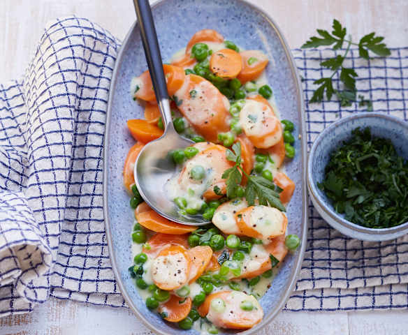 Möhren-Erbsen-Gemüse