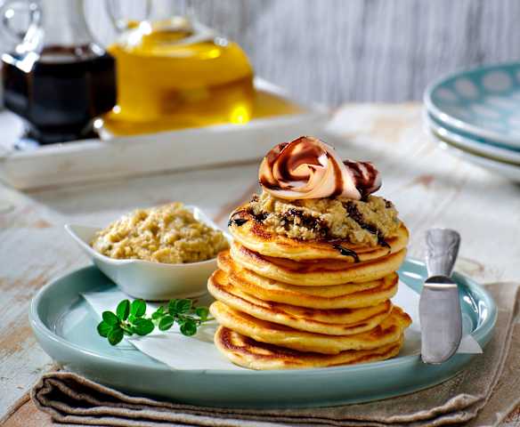 Blinis al pepe con crema di carciofi