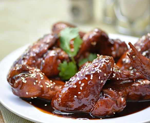 Oil-free honey chicken wings