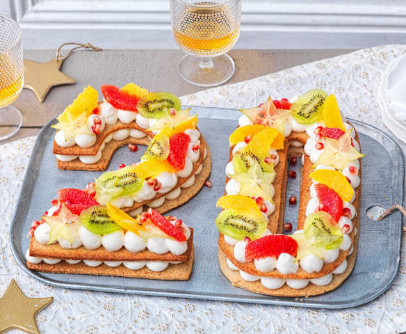 Number cake du Nouvel An