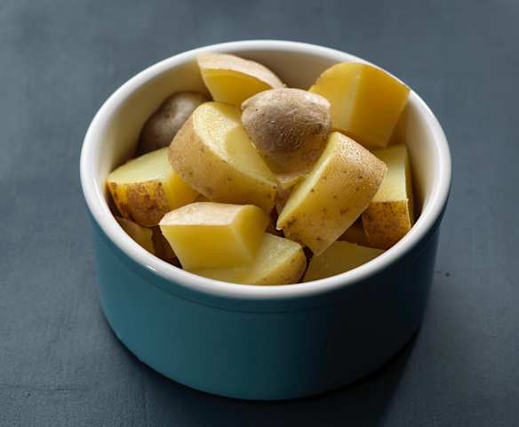 Steamed Cubed Potatoes