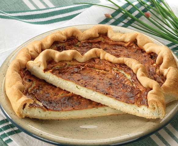 Quiche ai formaggi e erba cipollina