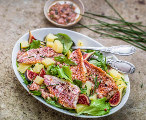Salade de rouget aux figues