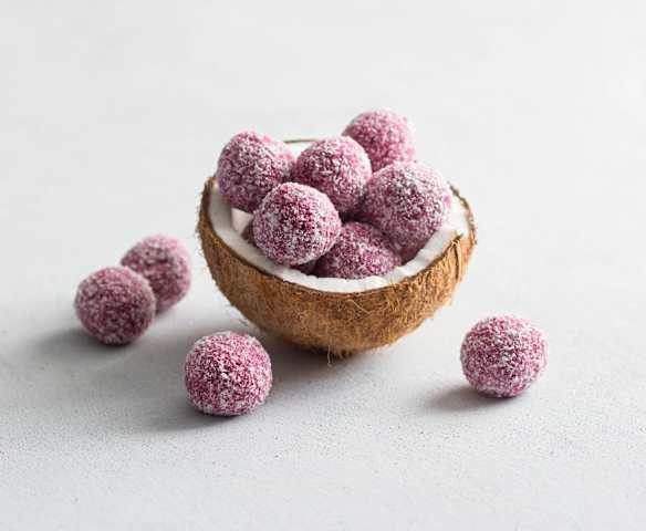 Coconut and beetroot balls