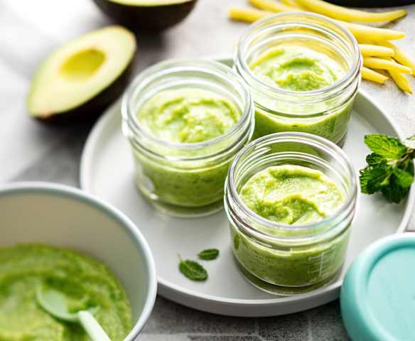 Butter Bean, Pea, Avocado and Mint Purée