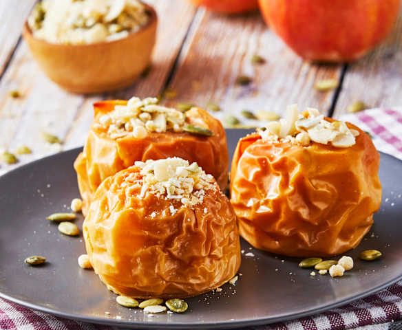 Manzanas al vapor con quinoa