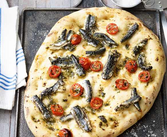 Focaccia mit Sardellen
