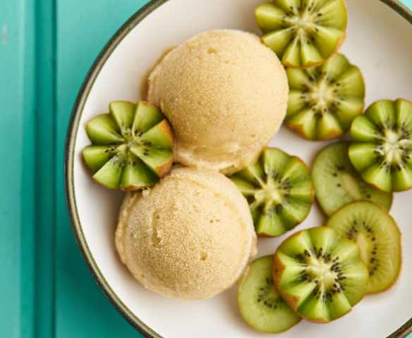 Sorvete de kiwi