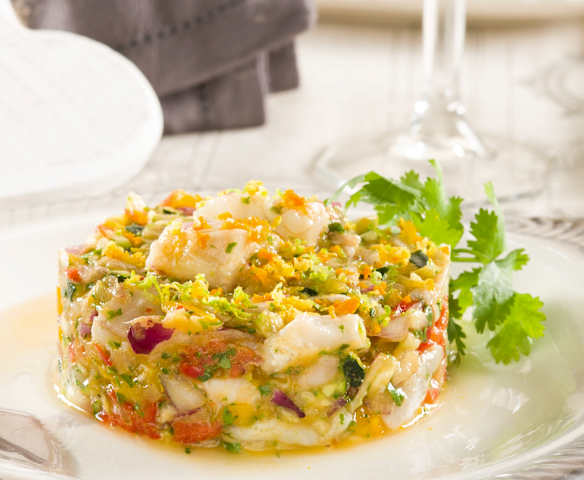 Ceviche de dorada a los cítricos