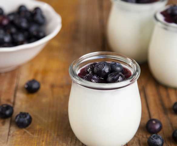 Yogurt fresco ai mirtilli