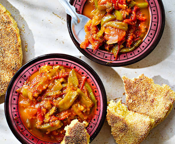 Taktouka (salade de tomates et poivrons confits)