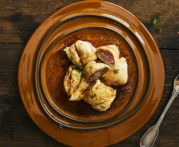 Fagottini di tacchino sottovuoto con salsa al whisky
