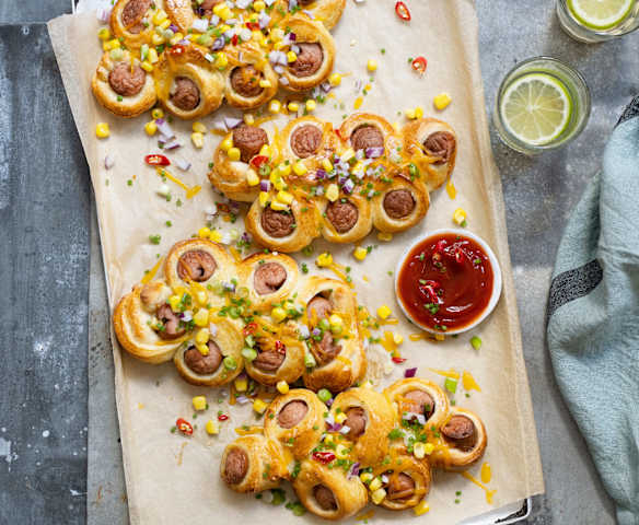 Sausage breads au ketchup pimenté