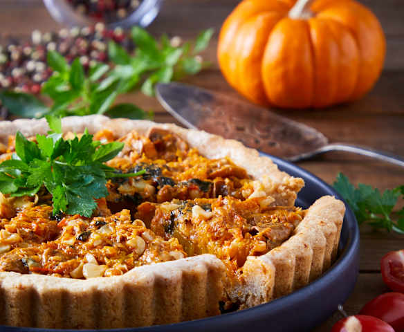 Pay vegano de calabaza y verduras