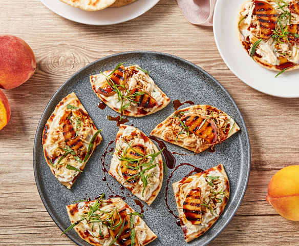 Chicken and Peach Flatbreads Chicken and Peach Flatbreads