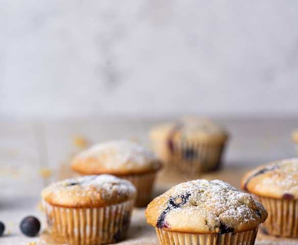Vegane Blaubeer-Cheesecake-Muffins