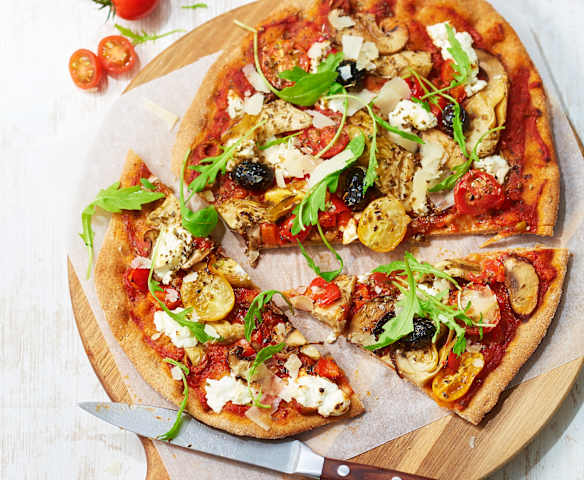Pizza quatre saisons au chèvre Pizza quatre saisons au chèvre