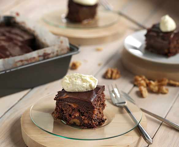 Pasteles de toffee salado y chocolate