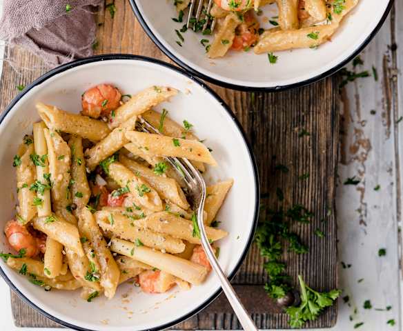 Lemonpasta med rejer Lemonpasta med rejer