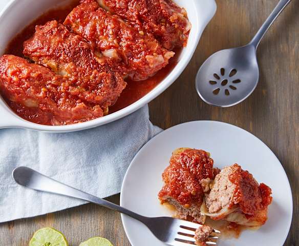 Col rellena en salsa agridulce