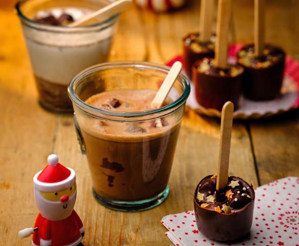 Cioccolata calda all'arancia su stecco