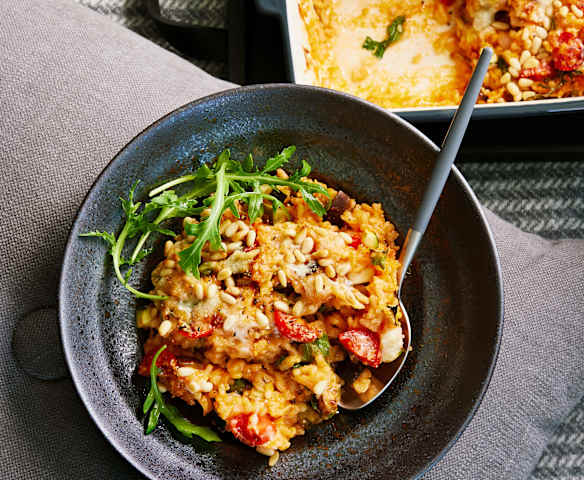 Überbackenes Risotto