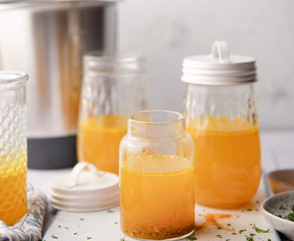 Bouillon de volaille riche en collagène