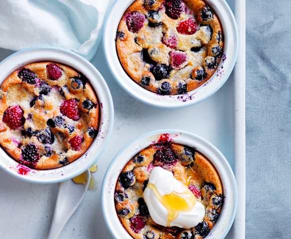 Mixed berry clafoutis