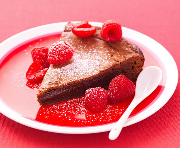 Fondant au chocolat et framboises Fondant au chocolat et framboises