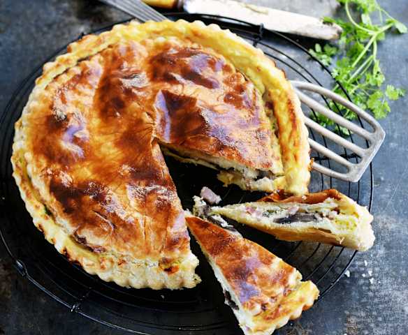 Croustade lardons et champignons