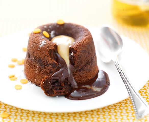 Coulant chocolat au cœur caramel