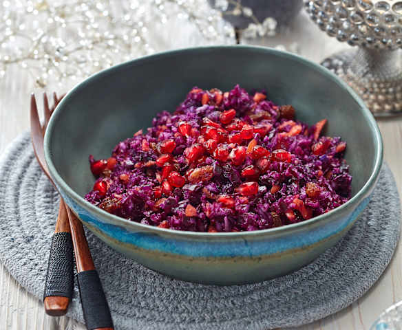 Weihnachtlicher Rotkohlsalat
