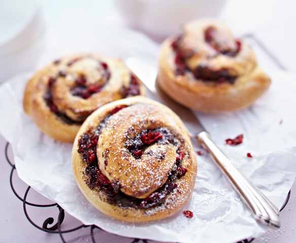 Cranberry-Mohn-Schnecken