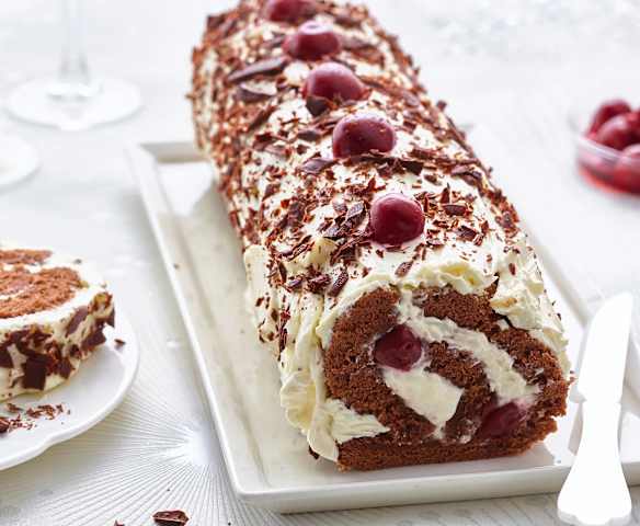 Bûche de Noël façon forêt-noire