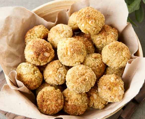 Batatinhas crocantes de amêndoa